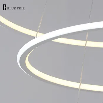 Nye Moderne 3 Cirkel ringe LED Vedhæng Lys Til Stue Spisestue LED Glans Pendel Lampe Hængende Loft armatur