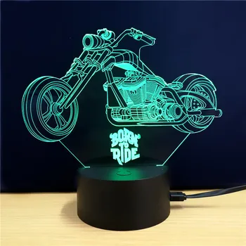 Nye Motorcykel 3D LED-Lys Tegn Akryl LED Sign Home Decor Gav Bar Paneler Plade Plaques Desktop Dekoration