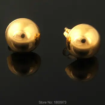 Nye Mærkevarer Earrings18K Guld Fyldt Forgyldt Stud Øreringe Trendy Glatte Runde Øreringe Smykker til Kvinder