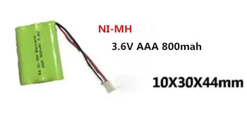 NYE NI-MH 3,6 V AAA 800MA genopladelige nimh-batteri 3,6 V AAA800mah 3.6V800MAh Trådløs telefon batterier 2.54 plug