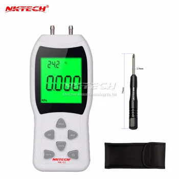 Nye Professionelle LCD-Digital Manometer Differentieret Air Pressure-Meter Måler kPa 3Psi Temperatur Måling 12 NKTECH NK-L3
