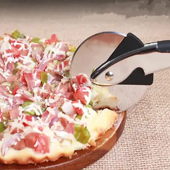 Nye Rustfri hjul hjul Runde Kager Pasta Dejen Kage Kniv pizza cutter bagning værktøjer til køkken madlavning