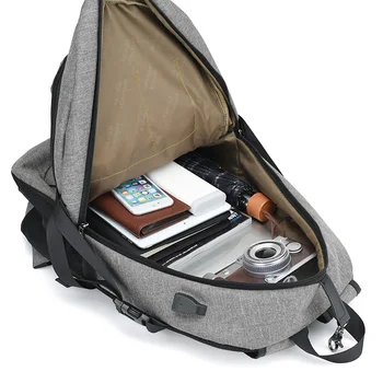 Nye Rygsæk Mænd USB-Opladning, Rejse-Rygsække Hovedtelefon Hul Daypack for kvinder Laptop Rygsæk Stor Kapacitet Afslappet Stil Taske