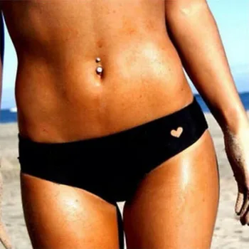 Nye Sexede Kvinder I Bikini Shorts Kvinder Brasilianske Fræk T-Back Skåret Ud Hjerte Form G-Streng Bikini Bottom Vintage Swimsuit Badetøj