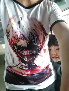 Nye Sommer Animationsfilm T-Shirt Tokyo Ghoul T-shirt kaneki ken Cosplay Korte Ærmer O-Neck Tee