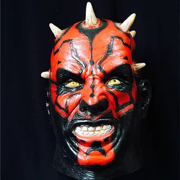 Nye Star Wars Darth Maul Voksen Fuld Latex Maske Cosplay Kostume 8 Masker, Halloween