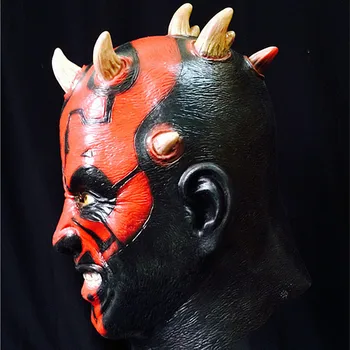 Nye Star Wars Darth Maul Voksen Fuld Latex Maske Cosplay Kostume 8 Masker, Halloween