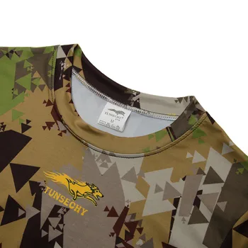 Nye TUNSECHY mærke Man 3 d print udendørs sport militær grøn T-shirt design-pels mand korte ærmer stram T-shirt