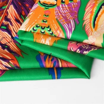 Nye Twill Silke Kvinder Tørklæde 130*130 cm Design Indiske fjer crown Print-Pladsen Tørklæder af Høj Kvalitet Gave Store Mode Sjaler