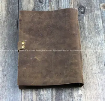 NYE Vintage Dagbøger i A5-størrelse Tidsskrifter notebook-ægte læder-brun