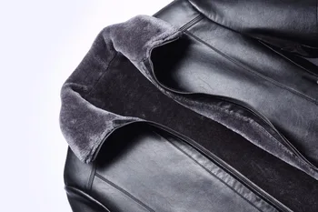 Nye Vinter PU læder jakker Mænd Business Casual strømmer Mid-long læder jakker vindtæt coats jaqueta de couro masculina