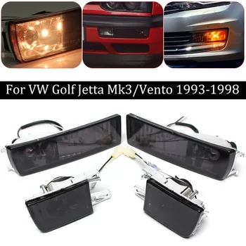 Nyeste 12V 21W Foran Smoke Linse Tåge Lys blinklys Lampe Til VW/Golf/Jetta Mk3 1993-1998