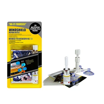 Nyeste DIY Bil Bil Forrude Reparation Kit tools Auto Glas Windscreen Repair Sæt (Give dørhåndtag Beskyttende Klistermærker)