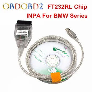 Nyeste FT232RL For BMW INPA K+CAN-Grænseflade INPA K D USB-For BMW Inpa for BMW 20pin Gratis Fragt