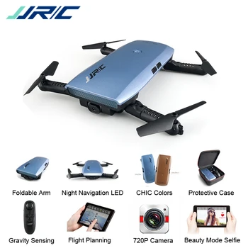 Nyeste JJRC H47 ELFIE Plus med HD-Kamera Opgraderet Sammenklappelig Arm RC Drone Quadcopter Helikopter VS H37 Mini Eachine E56