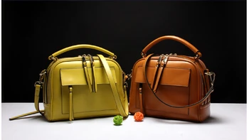 Nyeste mode design ægte læder kvinder er populære vintage håndtaske lille skuldertaske simple kvindelige messenger taske H-8587DF