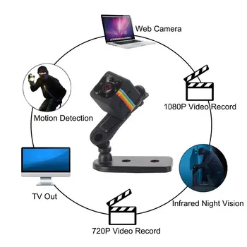 Nyeste SQ11 Mini kamera HD 1080P Cam med Night Vision Mini Videokamera Action Kamera DV Video Optager Micro Kameraer PK SQ8