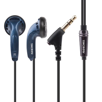 Nyeste YINCROW X6 In-ear Hovedtelefoner 3,5 mm Fladt Hoved Bio cellulose Øretelefoner, HiFi Professionel Hovedtelefoner Uden Mikrofon Til iphone
