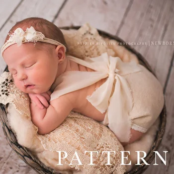 Nyfødt Fotografering Rekvisitter Nyeste Baby Produkt Studie Fotografering Tilbehør Blonder Romper Tilbage Uafgjort Piger Tøj Baby Gave