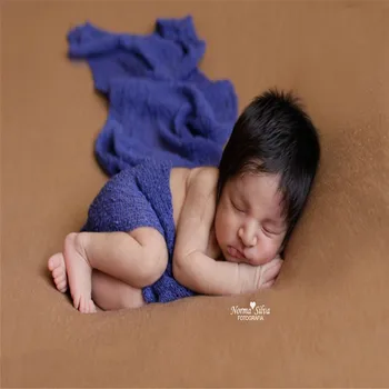 Nyfødte Baby Fotografering Prop Lille Kugle Wraps 40*150cm Baggrunde Wrap Hæklet og Strikket Nyfødte Fotografia Tæppe Rekvisitter Matchende