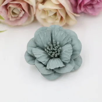 Nyt Design 20pcs Korea ruskind 3D camellia blomster Form Fashion Håndlavet Microfiber Blomster, Hår tilbehør Diy Hårnål dekoration