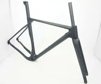 Nyt design aero grus ramme 142x12 thru-aksel og 135x9 QR-switchable carbon fiber grus cykel stel