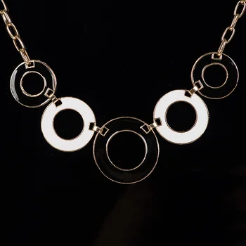 Nyt Design for Mode Kvinder, Perler, Emalje Hule ud rundhed Gyldne Kæde Halskæde til kvinder gave #N053