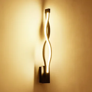 Nyt design i sort/hvid LED-Væg Lys Stue, Soveværelse LED Indendørs væglampe Moderne Hjem Belysning vægmonteret Lamparas