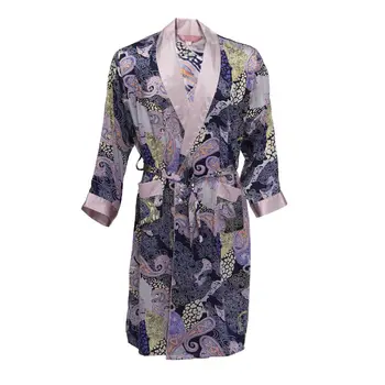 Nyt Design Mandlige Silke Satin Lang-Ærmet Kimono Nattøj I Silke af Høj Kvalitet Sexede Mænd Bade Kåbe slåbrok YE2519