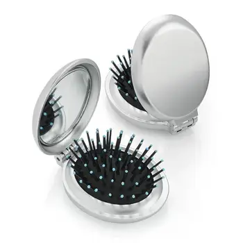 Nyt Design Små Folde Kompakt, Handy Spejl Hair Brush Lomme Håndtaske Størrelse Rejse Makeup, Hår Kam