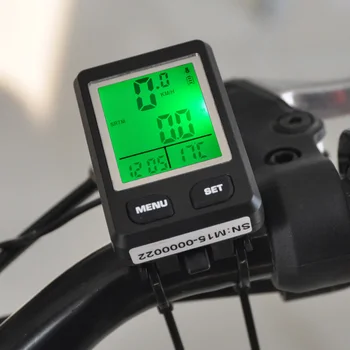Nyt produkt Vandtæt & Wired Cykel Velometer Grøn Baggrundsbelysning Cyklus kalorieindhold Cykel Speedometer Kilometertæller