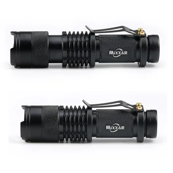 NZK93 CREE Q5 Mini Black 3000LM Vandtæt LED Lommelygte 3 Modes Zoomable LED Lommelygte lommelygte Gratis Fragt