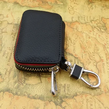 Nøgle holder til bil nøgler, pung etui taske i Ægte læder nøglering husholderske bil vigtig sag arrangør Logoer gratis