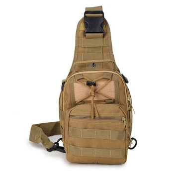 Offentlig Militær Camouflage Slynge Pakke 600D Cordura Urban Sport Brystet Taske Vandtæt Jagt Molle Messenger Taske
