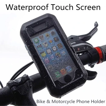 Offentlig Motorcykel cykel Cykel Mobiltelefon Holder Stand Støtte til iPhone X 8 7 6 6s Plus 5s GPS-Vandtæt Touch Screen Sag