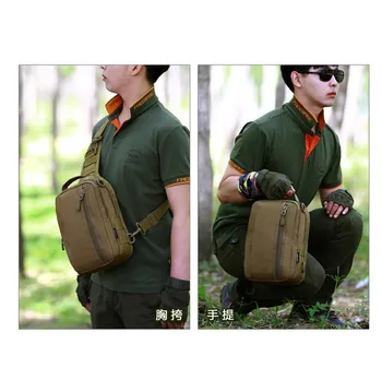 Offentlig taktiske multifunktion camouflage nylon rygsæk vandtæt militære brystet poser store Slynge Skulder taske