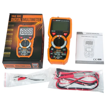 Officielle PEAKMETER Digital Multimeter PM18C med Sand RMS AC/DC Spænding, Modstand Kapacitans Frekvens Temperatur NCV Tester