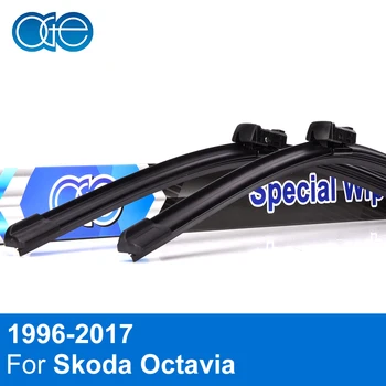 Oge Forreste Og Bageste Viskerblade Til Skoda Octavia 2 3 A5 A7 1996-2017 Forruden Gummi Bil Tilbehør Af Høj Kvalitet