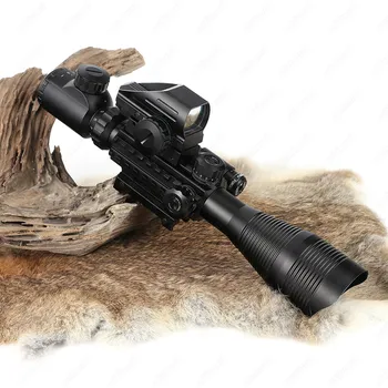 Ohhunt 4-12X50 Belyst Afstandsmåler Sigtemiddel Rifle Anvendelsesområde Holografiske 4 Sigtemiddel Syn 11mm og 20mm Rød Laser Combo Riffelsigte