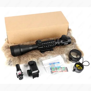 Ohhunt 4-12X50 Belyst Afstandsmåler Sigtemiddel Rifle Anvendelsesområde Holografiske 4 Sigtemiddel Syn 11mm og 20mm Rød Laser Combo Riffelsigte