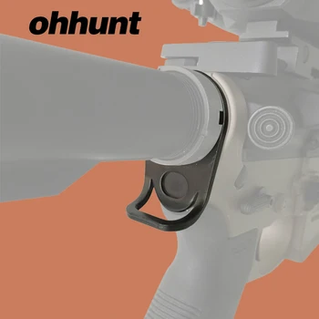Ohhunt Jagt AR15 Sort Ambidextrous endeplade Sling-Adapter w/ Large 180 Graders Loop Optagelse Slynge Mount Adapter