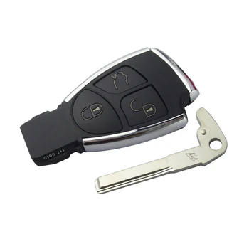 OkeyTech Modificeret Til Mercedes Benz C E ML SL SLK AMG CLK 3-Knappen Fjernbetjening Udskiftning Bil Smart Key Shell Cover & Holder Batteri