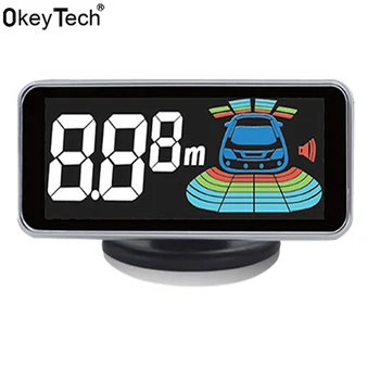 OkeyTech Nye LED Digital Parktronic Bil Parkering Sensor 4 Sensorer Backup Vende Radar Detektor Bil Parkering Hjælpe Alarm System