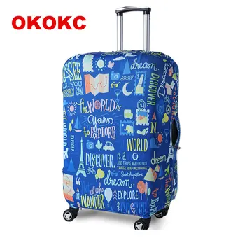 OKOKC Blå Graffiti Rejse Elastisk Bagage Kuffert Beskyttende Dække Gælder for 19