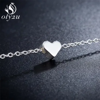 Oly2u Enkel Søde Guld Hjerte Armbånd til Kvinder Billige Stjerne Vedhæng med Kæde Armbånd Valentine ' s Day Gave