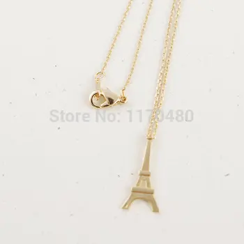 Oly2u Mode Guld Paris Eiffel Tower Halskæde Vedhæng til Kæreste Bryllup Gave til Kvinder Nye Populære Smykker