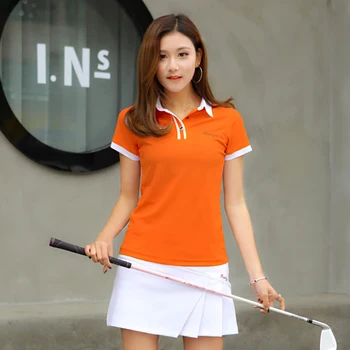 Omfattende Uddannelse T-Shirt Golf Ball Tøj Damer Korte Ærmer Sommer Sports Tøj Golf Trænings T-Shirts Kvinde