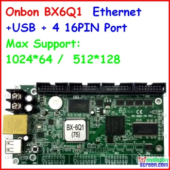 Onbon bx-6Q1, ,ethernet rj45 port, kontrol størrelsen 1024*64,støtte 4 HUB75, USB + ethernet async fuld farve led-skærm-controller