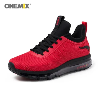 Onemix high top mænd kører sko stødabsorbering sports sko åndbar lys sneaker til udendørs walking jogging sko
