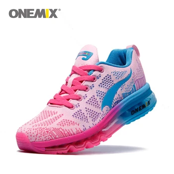 Onemix kvinders sport løbesko musik rytme til dame sneakers åndbar mesh udendørs athletic sko lys skostørrelse EU 35-40